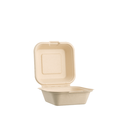 Sugarfiber™ 6x6 inch Square Hinged Container PFAS Free - Image 4